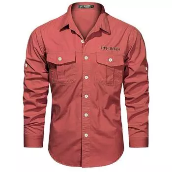 Весенние и осенние новые рубашки для мужчин, мужские повседневные свободные рубашки с длинными рукавами, приталенные куртки средне-зеленого цвета. M