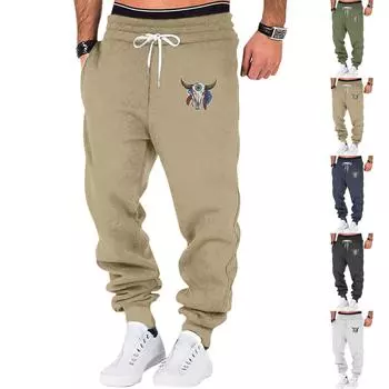 Весенние и осенние спортивные однотонные брюки для фитнеса, мужские свободные повседневные спортивные штаны большого размера из хлопка L