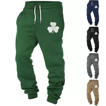 Весенние и осенние спортивные однотонные брюки для фитнеса, мужские свободные повседневные спортивные штаны большого размера из хлопка XL чёрный