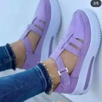 Весенние и осенние спортивные женские сандалии Muffin с плоской подошвой на липучке, однотонная повседневная спортивная обувь 35 чёрный