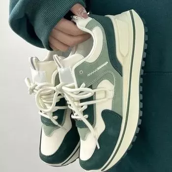 Весенние и осенние туфли Forrest Gump Новые универсальные туфли Повседневная спортивная женская обувь 35 зелёный
