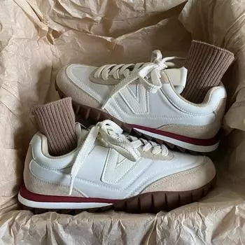 Весенние и осенние туфли на шнуровке с мягкой вафельной подошвой для всех сезонов, повседневная спортивная обувь, женская обувь, кроссовки 35