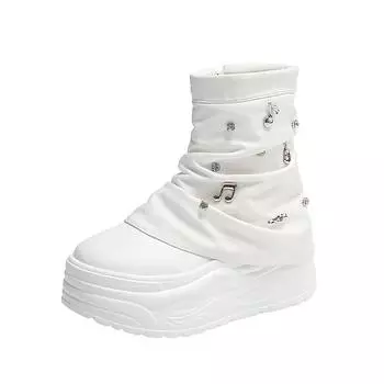 Весенние и осенние высококачественные женские модные ботинки с круглым носком, однотонные, на высоком каблуке, с застежкой-молнией, короткие женские ботинки 35