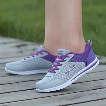 Весенние и осенние женские повседневные кроссовки для спорта в Корейском стиле, дышащие, с плоской подошвой, для бега, легкие, для путешествий 36