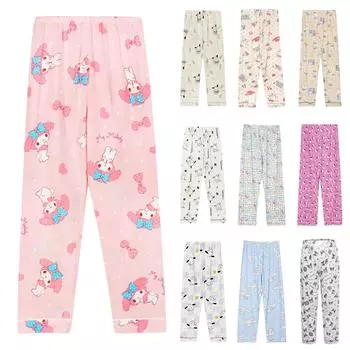 Весенние и осенние женские свободные брюки для отдыха с рисунком из мультфильмов можно носить на улице XL розовый