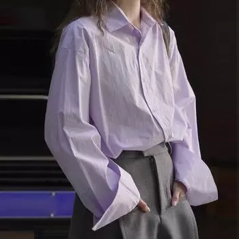 Весенние корейские рубашки с планками Johnature, свободные повседневные простые женские топы с отложным воротником One Size белый