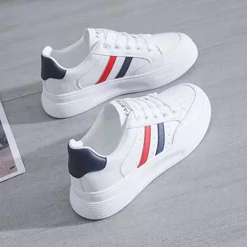 Весенние кожаные белые туфли женские туфли новые повседневные туфли женские студенческие туфли в том же стиле женские туфли 35