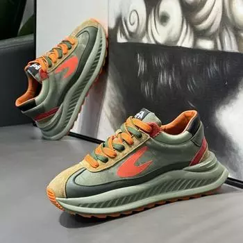 Весенние модные брендовые мужские массивные кроссовки, дизайнерские роскошные кроссовки, мужская обувь на платформе, уличная одежда, повседневные кроссовки для мужчин 39
