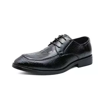 Весенние модные мужские туфли в стиле ретро в британском стиле на шнуровке в деловом стиле большого размера с острым носком, повседневные кожаные туфли 38