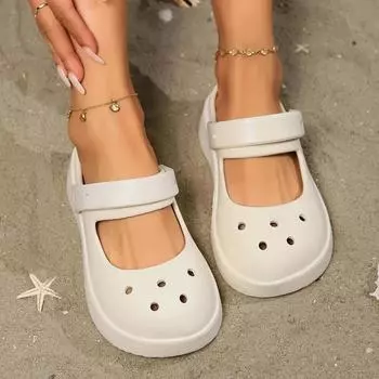 Весенние модные новые сексуальные однотонные сандалии, удобные повседневные женские тапочки с толстой подошвой и полым носком 36