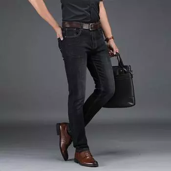 Мужские повседневные джинсы 42 чёрный