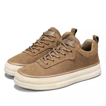 Весенние мужские кеды с высоким верхом и толстой подошвой, черные новые матовые кожаные туфли, мужские дышащие и универсальные легкие повседневные туфли 39