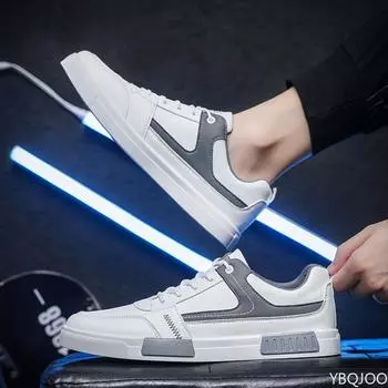 Весенние мужские новые дышащие модные универсальные цветные спортивные и досуговые туфли на плоской подошве из вулканизированной стали прочные Zapatos De Hombre 39 серый