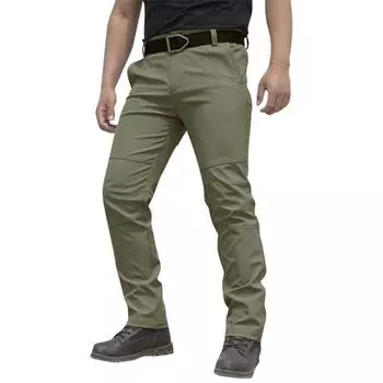 Весенние мужские повседневные брюки для активного отдыха, облегающие эластичные свободные спортивные брюки для бега L армия зеленый