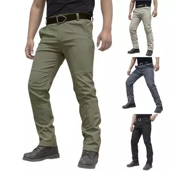 Весенние мужские повседневные брюки для активного отдыха, облегающие эластичные свободные спортивные брюки для бега L армия зеленый