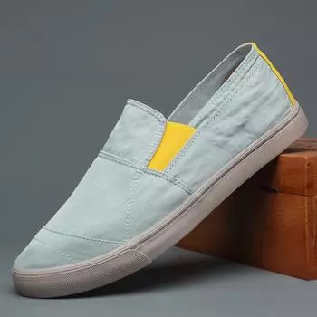 Весенние мужские повседневные туфли на плоской подошве, дышащие, удобные, парусиновые туфли, модные, мягкие, на шнуровке, эспадрильи из конопли dfv 10 темные хаки