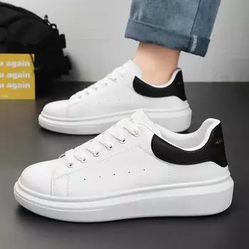 Весенние мужские туфли дышащие белые туфли мужские трендовые универсальные кроссовки на платформе повседневные кроссовки для сноуборда Daddy Tide Shoes 39