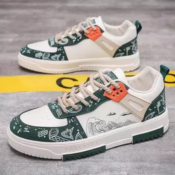 Весенние мужские туфли, дышащие, студенческие, маленькие, белые туфли, трендовая универсальная обувь, легкие, повседневные, для сноуборда 39