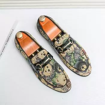 Весенние мужские туфли с одной педалью, обувь Doudou, корейская версия, модные универсальные тканевые туфли, обувь на мягкой подошве, повседневная обувь, мужские ленивые новые модели 38 бежевый
