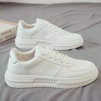 Весенние низкие туфли Flow Мужская обувь Hundred Matching Casual Sports Board Shoes Удобные модные маленькие белые туфли 39