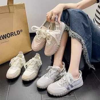 Весенние новые атласные универсальные кроссовки для женщин с мягкой подошвой, нескользящие, винтажные, подходящие по цвету 35