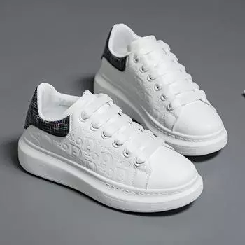 Весенние новые белые туфли для студенток, спортивная обувь на толстой подошве для женщин 35 серебряный