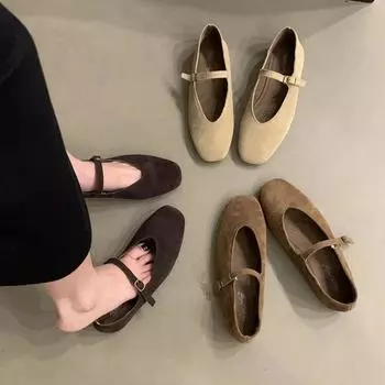 Весенние новые брендовые женские туфли на плоской подошве с круглым носком, женские повседневные балетки из мягкой кожи, элегантные туфли 35 абрикосовый