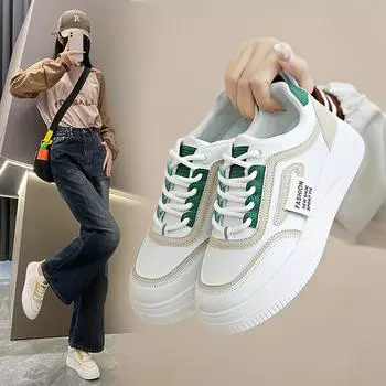 Весенние новые корейские белые туфли женские Ins модные студенческие уличные снимки интернет-известные скейтбордические туфли повседневные туфли на плоской подошве GH-11 35