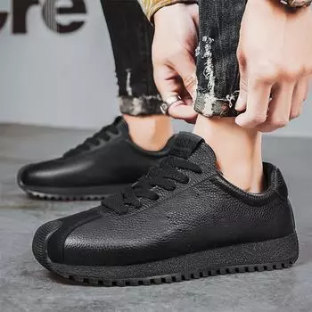 Весенние новые кожаные туфли на шнуровке с низким верхом, модные однотонные повседневные маленькие белые туфли, простые ветровые туфли на платформе для отдыха на открытом воздухе 39