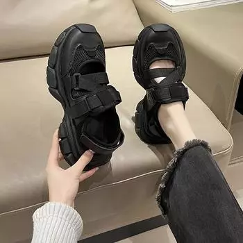 Весенние новые круглые туфли маленькие белые женские туфли на каждый день женские туфли на толстой подошве женские кроссовки 35 белый