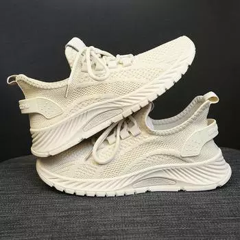 Весенние новые летающие тканые женские туфли в корейском стиле, студенческие кроссовки для бега, женские дышащие туфли, женские теннисные туфли 35