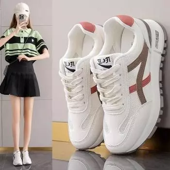 Весенние новые маленькие ароматные стильные модные удобные туфли на толстой подошве модные и универсальные повседневные туфли-печенье 35