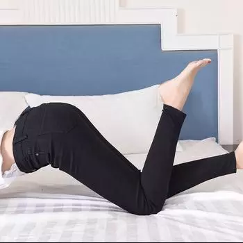 Весенние новые модные эластичные джинсы, женские брюки с небольшими штанинами, узкие брюки, трендовые светлые брюки 25 чёрный