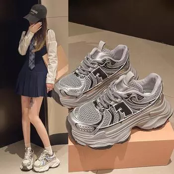 Весенние новые модные туфли на толстой подошве в стиле ретро для тяжелой промышленности на шнуровке для пар, повседневная спортивная обувь, универсальная 35