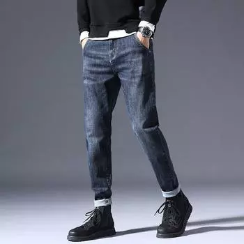 Весенние новые мужские джинсы, простые прямые джинсовые мужские брюки, мужские брюки для стирки в воде, мужские брюки 28