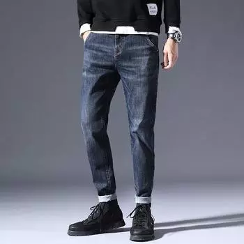 Весенние новые мужские джинсы, простые прямые джинсовые мужские брюки, мужские брюки для стирки в воде, мужские брюки 28