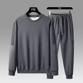 Весенние новые мужские повседневные комплекты с капюшоном + брюки, повседневный спортивный костюм из двух предметов, спортивная одежда, комплект с капюшоном, мужской костюм M