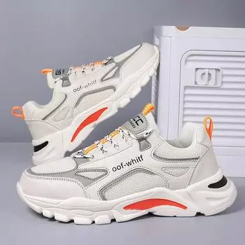 Весенние новые мужские спортивные туфли с низким верхом, контрастные по цвету папины туфли, дышащие корейские кроссовки 38