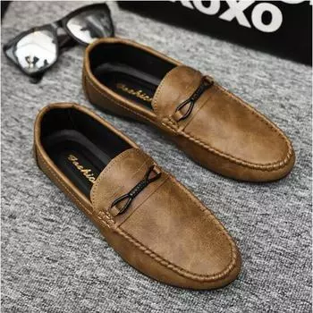 Весенние новые мужские туфли-бини, ленивые, дышащие, повседневные туфли для вождения, мужские мокасины с мягкой подошвой H933 39