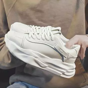 Весенние новые мужские туфли модные повседневные спортивные туфли для мальчиков кроссовки Daddy Shoes модная обувь белые туфли 39 белый