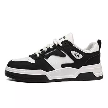 Весенние новые мужские туфли с низким верхом, модные универсальные туфли на толстой подошве, увеличивающие рост, повседневные модные туфли для пап 39 чёрный