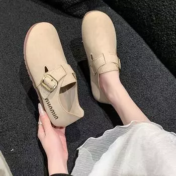 Весенние новые ретро замшевые плоские повседневные мокасины бини туфли на мягкой подошве модные туфли без застежек для женщин обувь для женщин 35