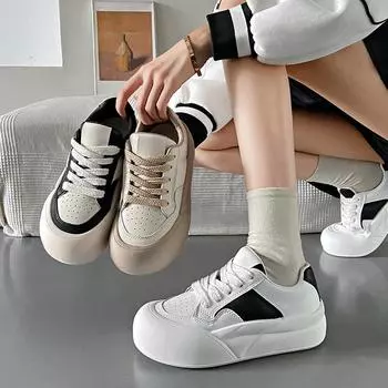 Весенние новые студенческие туфли Ins Модные туфли Универсальные туфли на платформе Повседневная обувь Весна и осень 35