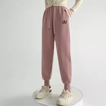 Весенние новые свободные драпированные прямые узкие спортивные штаны узкие леггинсы S белый