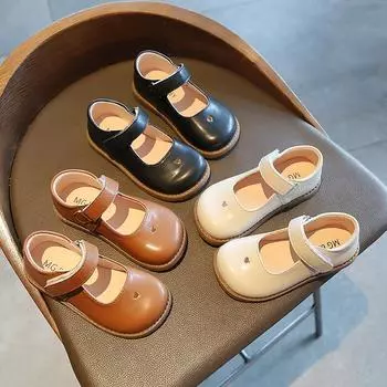 Весенние новые туфли принцессы для девочек черные детские туфли 21 чёрный