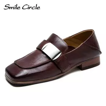 Весенние новые универсальные модные туфли с квадратной головкой в британском стиле, маленькие одинарные туфли во французском ретро стиле, женская обувь из конской кожи