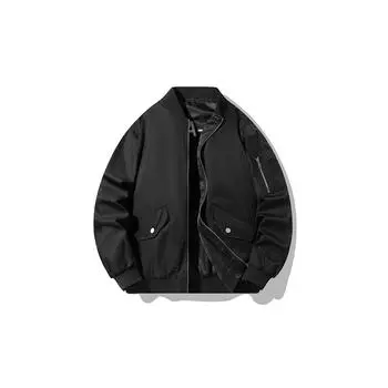 Весенние, осенние и зимние куртки-бомберы, летные костюмы, американские бейсбольные куртки L чёрный