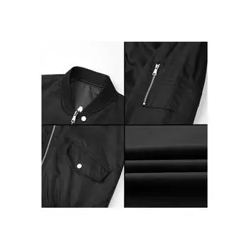 Весенние, осенние и зимние куртки-бомберы, летные костюмы, американские бейсбольные куртки L чёрный