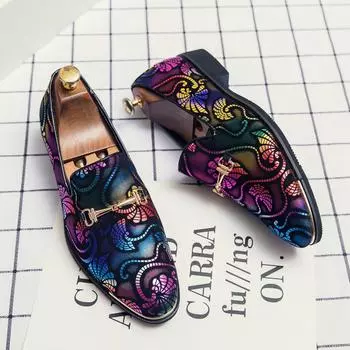 Весенние роскошные мужские туфли, туфли-лоферы, мужская мода, золотые, синие, оксфордские туфли, классические мужские туфли для свадьбы, выпускного вечера 38 синий