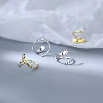 Весенние серьги-гвоздики женские нишевые дизайн легкие роскошные спиральные серьги